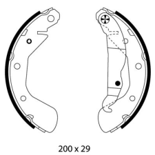 TEXTAR Fékpofakészlet TEXTAR 91058100 fékbetét