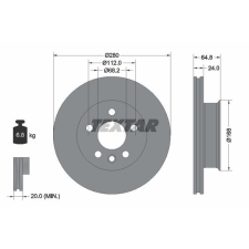 TEXTAR Féktárcsa TEXTAR 92056000 féktárcsa