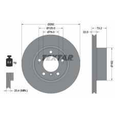 TEXTAR féktárcsa TEXTAR 92132805 féktárcsa