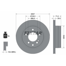 TEXTAR féktárcsa TEXTAR 92203103 féktárcsa