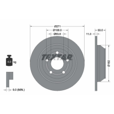 TEXTAR féktárcsa TEXTAR 92327403 féktárcsa