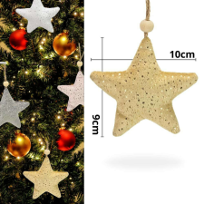  Textil akasztható csillag 4 féle karácsonyfadísz