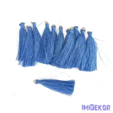  Textil bojt 6cm 12db/cs - Égkék dekorációs kellék