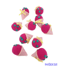  Textil fagyi 10db/csomag - Pink dekorációs kellék