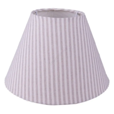  Textil lámpaernyő bézs-barna csíkos- 23x15cm világítási kellék