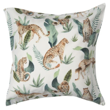 Textil párnahuzat 45x45cm, 100% polyester, leopárdos lakástextília