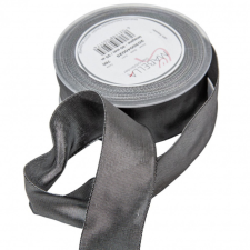  Textil szalag hagyományos drótos antracit 40mmx25m dekorációs kellék