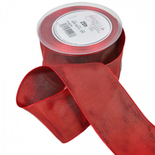  Textil szalag hagyományos drótos bordó 60mmx25m dekorációs kellék