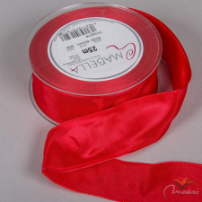  Textil szalag hagyományos drótos piros 40mmx25m dekorációs kellék