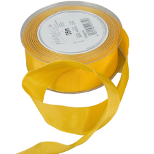  Textil szalag hagyományos drótos sárga 40mmx25m dekorációs kellék