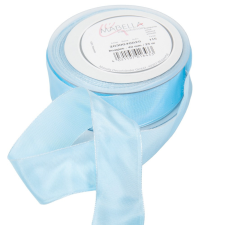  Textil szalag hagyományos drótos világos kék 40mmx25m dekorációs kellék