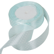  Textil szalag pöttyös menta 25mmx22m dekorációs kellék