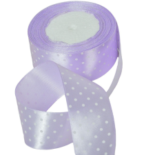  Textil szalag pöttyös világos lila 38mmx22m dekorációs kellék