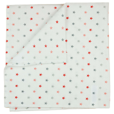 Textil tetra pelenka 75x75 cm - piros csillagos mosható pelenka