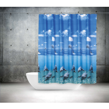 Textil zuhanyfüggöny 180x200 cm, Delfinek lakástextília