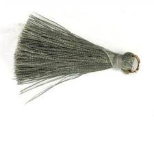  Textilbojt, ezüst. Mérete: 40 mm dekorációs kellék