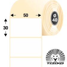 Tezeko 50 * 30 mm, öntapadós termál etikett címke (2000 címke/tekercs) etikett