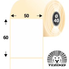 Tezeko 50 * 60 mm, öntapadós műanyag etikett címke (1000 címke/tekercs) etikett