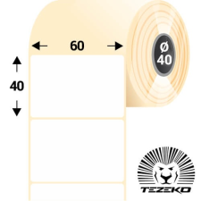 Tezeko 60 * 40 mm, öntapadós termál etikett címke (1200 címke/tekercs) etikett