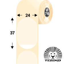 Tezeko Dobozlezáró címke, 24 * 37 mm-es (5000 db/tekercs) etikett