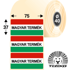 Tezeko Magyar Termék etikett címke, 75 * 37 mm-es (1000 db/tekercs) etikett