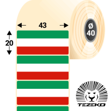 Tezeko Magyar Zászló etikett címke, 43 * 20 mm-es (1000 db/tekercs) dekoráció