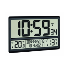 TFA Digitális rádiójel vezérelt óra óriás kijelzővel kül- és beltéri hőmérővel 60.4521.01 időjárásjelző