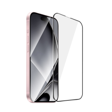 TFO Fémszegélyes edzett üveg fekete szegéllyel iPhone 15 Plus mobiltelefon kellék