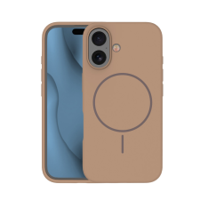 TFO Silicone Thin MagSafe-kompatibilis tok iPhone 16 - barna tok és táska