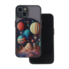 TFO Ultra Trendy tok iPhone 12 - fekete "Travel" mintás tok és táska