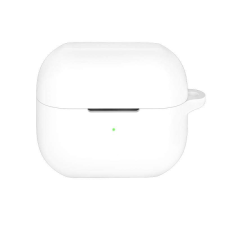 THD Szilikon védőtok Samsung Galaxy Buds3 Pro, Samsung Galaxy Buds3, бяло, Hurokkal fülhallgató, fejhallgató tok
