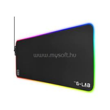 The G-Lab Egérpad - PA RUBIDIUM (800x300x3mm; fekete, extra USB, RGB LED) (PAD-RUBIDIUM) asztali számítógép kellék