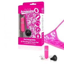 The Screaming O MySecret Screaming Panty - akkus, rádiós vibrációs tanga (pink) S-L bugyi, női alsó
