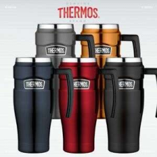 Thermos Duplafalú Termoszbögre Füllel - Travel Tumbler - Grey - 470 ml termosz