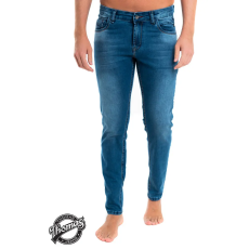  Thomas Jeans bőr cimkés középkék férfi farmer nadrág