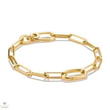 Thomas Sabo Charm Club Connect aranyozott karkötő 17 cm - C1205-413-39-L17 karkötő