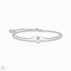 Thomas Sabo Charming Collection szív rózsaszín kövekkel karkötő 19 cm - A2091-041-9-L19