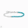Thomas Sabo Charming Collection türkiz gyöngyökkel karkötő 17 cm - A2099-404-17-L17