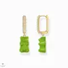 THOMAS SABO x HARIBO fél pár zöld gumimaci kristályüveg karika fülbevaló - CR727-414-6