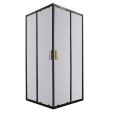  Tiara Square Gold 80x80 cm szögletes zuhanykabin zuhanytálca nélkül kád, zuhanykabin