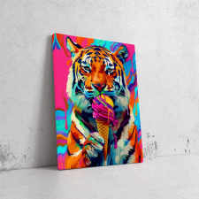  Tigris Fagyival - Pop Art Vászonkép dekoráció