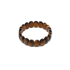 Tigrisszem fazettált ovális karkötő 14x10mm karkötő