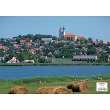  Tihany tányéralátét könyöklő + hátoldalon Balaton térkép térkép