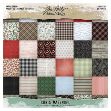 Tim Holtz Papírkészlet 8&quot;, Mini Stash / Tim Holtz Idea-ology - (24 lap) decoupage papír