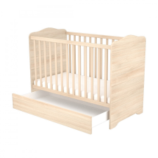 TIMBA kiságy Niki zárt végű ágyneműtartós 60x120 borostyán kiságy, babaágy