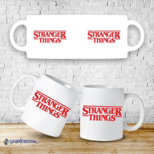 Time4Gift Stranger Things - Fehér logó bögre bögrék, csészék