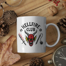 Time4Gift Stranger Things Hellfire Club fehér bögre bögrék, csészék