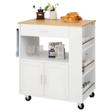 Timeless Home Gurulós tálalókocsi oldalán 3 fűszertartóval bútor