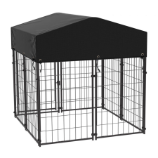 Timeless Pet Kültéri fém kutyakennel UV álló szövettetővel szállítóbox, fekhely kutyáknak