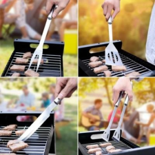 Timeless Tools 9 részes grill eszköz készlet táskában kerti sütés és főzés